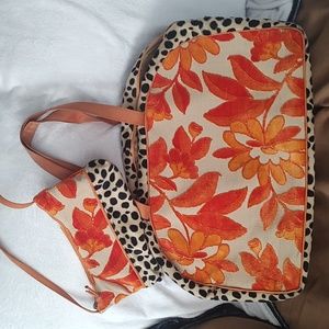 Atenti Overnight Bag and Small Purse